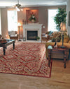 Nourison Graphic Illusions GIL24 Red Area Rug Room Image Feature