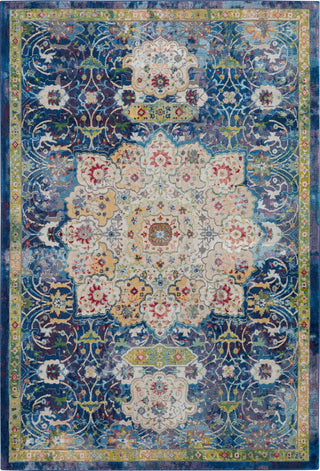 Nourison Global Vintage GLB03 Blue Area Rug 4' X 6'