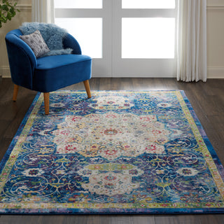 Nourison Global Vintage GLB03 Blue Area Rug Room Image Feature