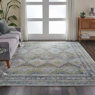 Nourison Global Vintage GLB07 Blue/Green Area Rug 9' X 12'