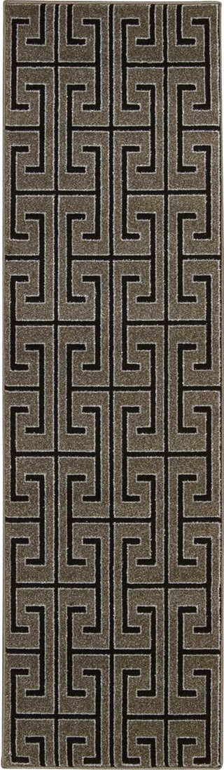 Nourison Glistening Nights MA507 Grey Area Rug by Michael Amini 3' X 8'