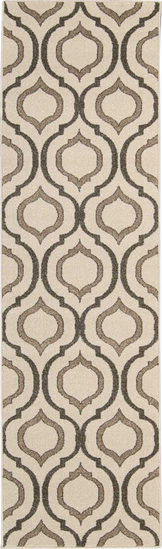 Nourison Glistening Nights MA508 Beige Area Rug by Michael Amini 3' X 8'