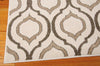 Nourison Glistening Nights MA508 Beige Area Rug by Michael Amini 6' X 8' Corner Shot