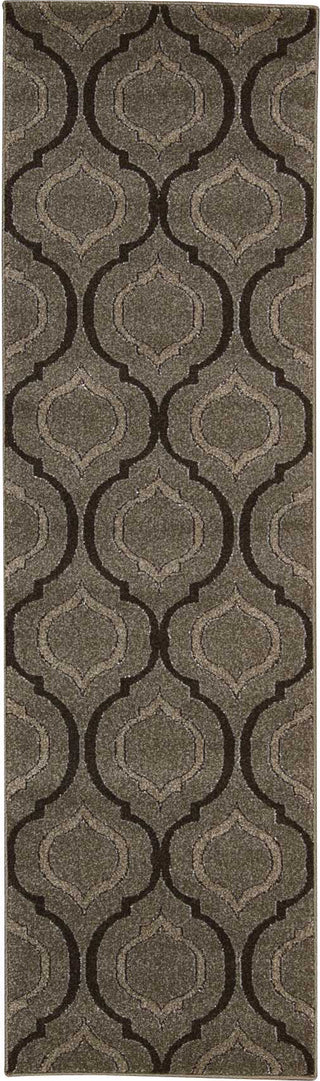 Nourison Glistening Nights MA508 Grey Area Rug by Michael Amini 3' X 8'