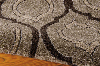 Nourison Glistening Nights MA508 Grey Area Rug by Michael Amini 6' X 8' Texture Shot