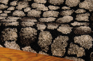 Nourison Glistening Nights MA509 Black Area Rug by Michael Amini 6' X 8' Texture Shot