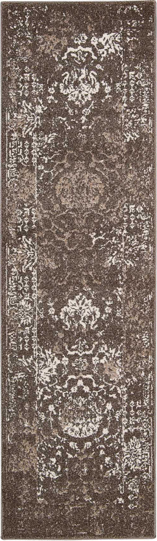 Nourison Glistening Nights MA510 Grey Area Rug by Michael Amini 3' X 8'