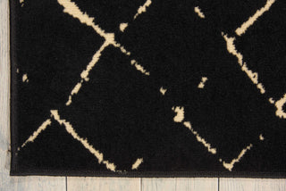 Nourison Grafix GRF04 Black Area Rug Corner Image