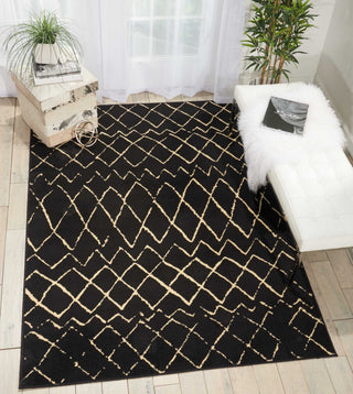 Nourison Grafix GRF04 Black Area Rug Room Image Feature