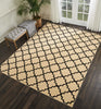 Nourison Grafix GRF08 Cream Black Area Rug Room Image Feature