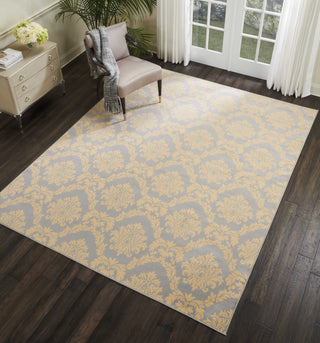 Nourison Grafix GRF11 Grey Area Rug Room Image Feature