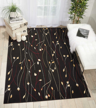 Nourison Grafix GRF15 Black Area Rug Room Image