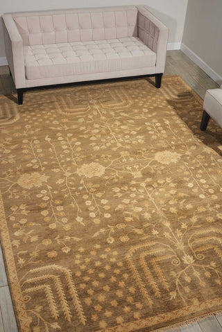 Nourison Grand Estate GRA02 Mushroom Area Rug Room Image Feature