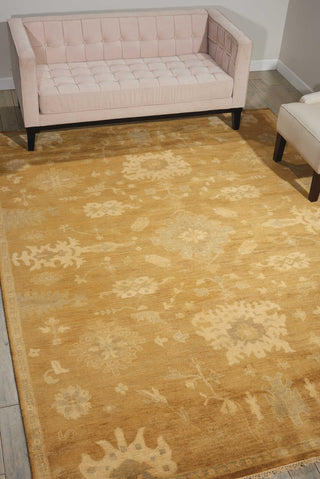 Nourison Grand Estate GRA03 Tobacco Area Rug Room Image Feature