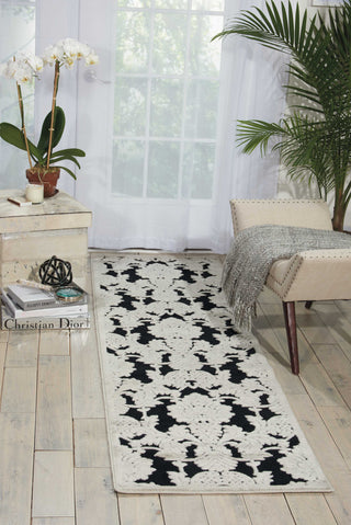 Nourison Graphic Illusions GIL03 Black Area Rug Room Image