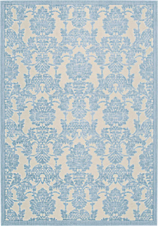 Nourison Graphic Illusions GIL03 Ivory/Light Blue Area Rug 5'3'' X 7'5''