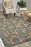 Nourison Graphic Illusions GIL03 Teal Area Rug Room Image Feature