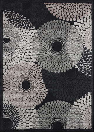 Nourison Graphic Illusions GIL04 Black Area Rug 