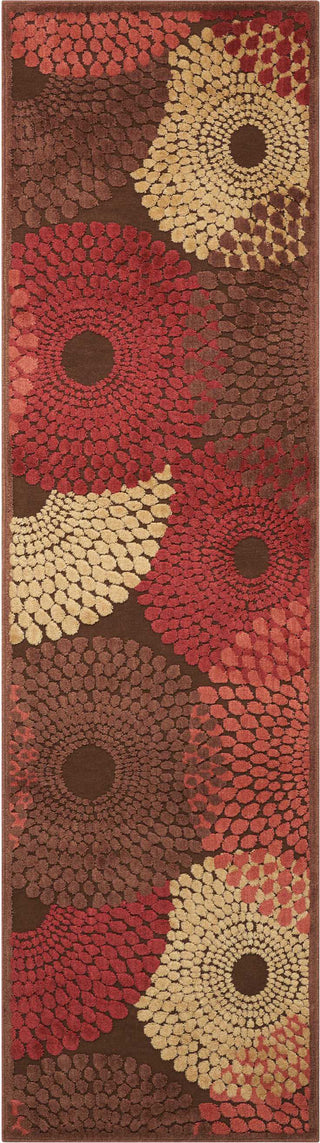 Nourison Graphic Illusions GIL04 Brown Area Rug 2'3'' X 8' Runner