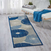 Nourison Graphic Illusions GIL04 Ivory/Blue Area Rug Room Image
