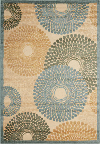 Nourison Graphic Illusions GIL04 Teal Area Rug