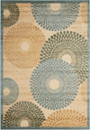 Nourison Graphic Illusions GIL04 Teal Area Rug 5'3'' X 7'5''