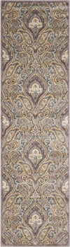Nourison Graphic Illusions GIL11 Grey Area Rug 2'3'' X 8' Runner