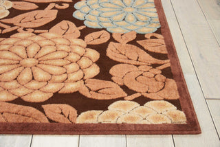 Nourison Graphic Illusions GIL13 Brown Area Rug Detail Image