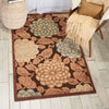 Nourison Graphic Illusions GIL13 Brown Area Rug Room Image Feature