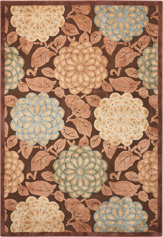 Nourison Graphic Illusions GIL13 Brown Area Rug 5'3'' X 7'5''