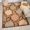 Nourison Graphic Illusions GIL13 Brown Area Rug Room Image