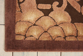 Nourison Graphic Illusions GIL13 Brown Area Rug Corner Image