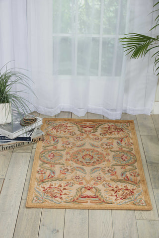 Nourison Graphic Illusions GIL17 Beige Area Rug Room Image