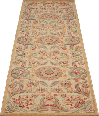 Nourison Graphic Illusions GIL17 Beige Area Rug Runner Image