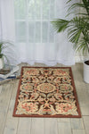 Nourison Graphic Illusions GIL17 Chocolate Area Rug Room Image Feature