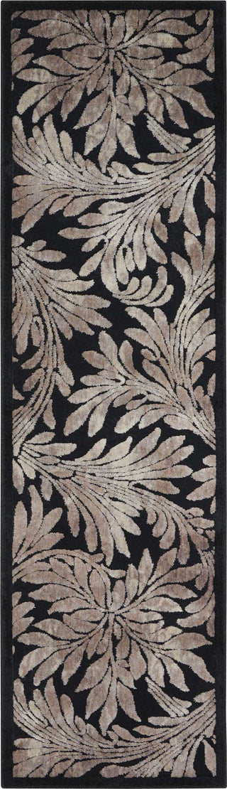 Nourison Graphic Illusions GIL19 Black Area Rug 2'3'' X 8' Runner