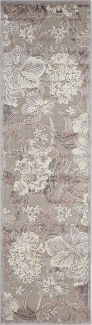 Nourison Graphic Illusions GIL26 Grey Area Rug Runner Image