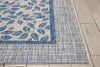 Nourison Garden Party GRD01 Ivory Blue Area Rug Detail Image