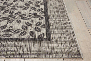 Nourison Garden Party GRD01 Ivory/Charcoal Area Rug Detail Image