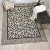 Nourison Garden Party GRD01 Ivory/Charcoal Area Rug Room Image Feature