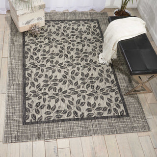 Nourison Garden Party GRD01 Ivory/Charcoal Area Rug Room Image Feature