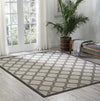 Nourison Garden Party GRD02 Ivory/Charcoal Area Rug Room Image Feature