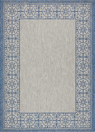 Nourison Garden Party GRD03 Ivory Blue Area Rug main image