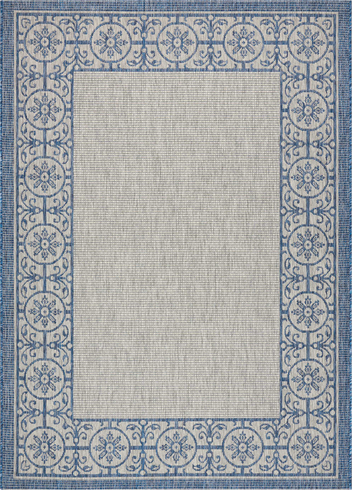 Nourison Garden Party GRD03 Ivory Blue Area Rug main image