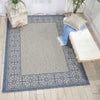 Nourison Garden Party GRD03 Ivory Blue Area Rug Room Image
