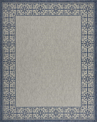 Nourison Garden Party GRD03 Ivory Blue Area Rug 7'10'' X 10'6''