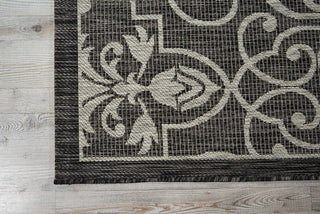 Nourison Garden Party GRD04 Charcoal Area Rug Corner Image