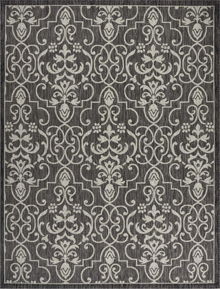 Nourison Garden Party GRD04 Charcoal Area Rug 7'10'' X 10'6''