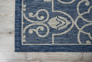 Nourison Garden Party GRD04 Denim Area Rug Corner Image