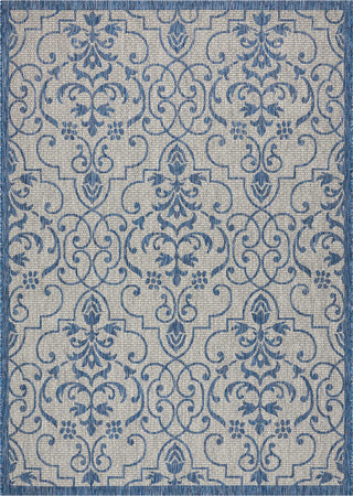 Nourison Garden Party GRD04 Ivory Blue Area Rug main image